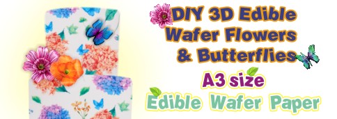 DIY BUTTERFLY, FLOWER &amp; A3 FLORAL PRINTING WAFER PAPER