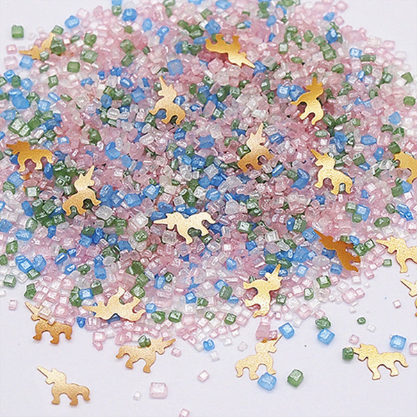 Unicorn Glitter Sugar Crystals - Dairy Free Halal Sprinkles For Cake