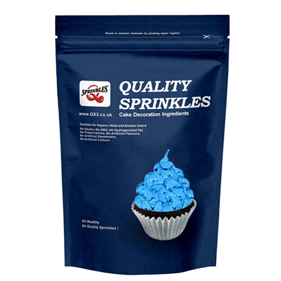 Blue Confetti Dolphin -  Non Gluten No Nuts Halal Certified Sprinkles