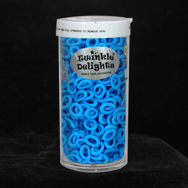 Blue Confetti Lifebuoy - Nut Free Halal Certified Sprinkles Cake Decorations