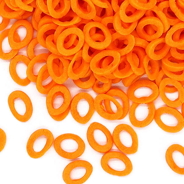 Orange Confetti Lifebuoy - Halal Certified Gluten Free Sprinkles Decor