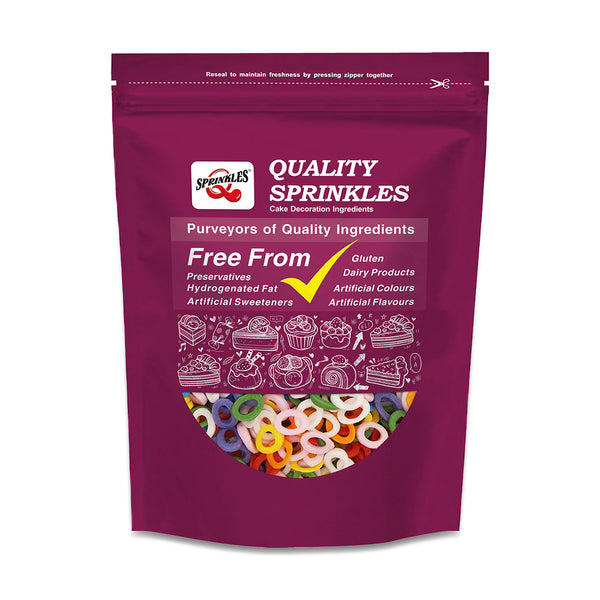 Rainbow Confetti Lifebuoy - Gluten Free Soya Free Halal Sprinkles