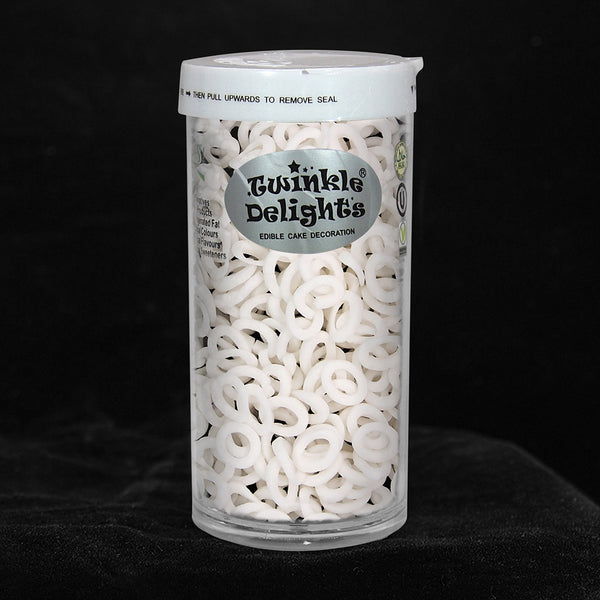 White Confetti Lifebuoy - Gluten Free Clean Label Sprinkles Cake Decorations