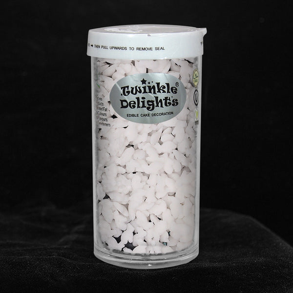 White Confetti Rabbit - No Soya Natural Ingredients Sprinkles For Cake