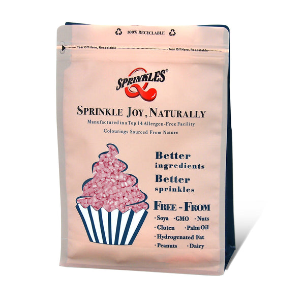 Shimmer Pink Sparkling Sugar - Soya Free Halal Certified Sprinkles