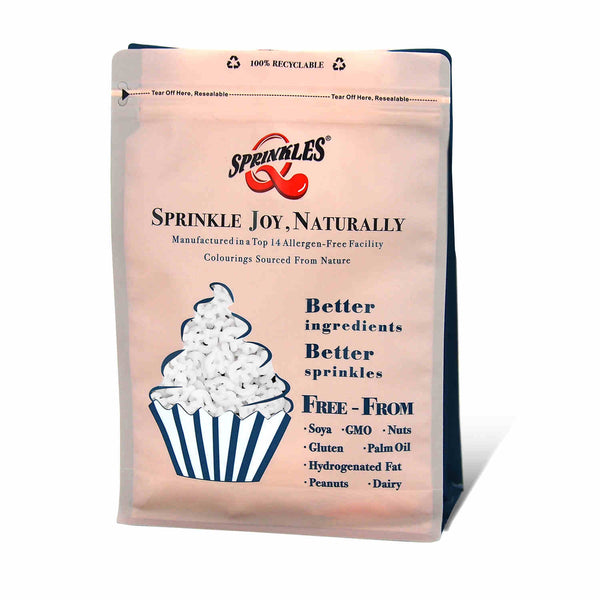White Confetti Ghost - Gluten Free Clean Label Sprinkles Cake Decor