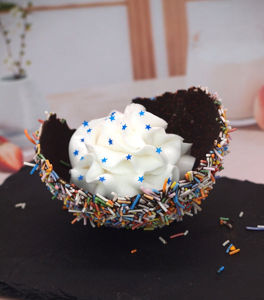 Blue Glitter Stars - Gluten Free Kosher Certified Edible Decoration
