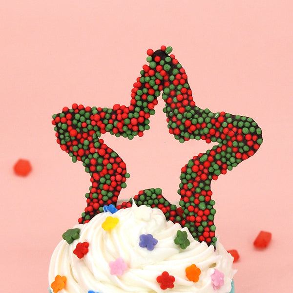 Christmas Nonpareils - Gluten Free Halal Sprinkles Cake Decorations