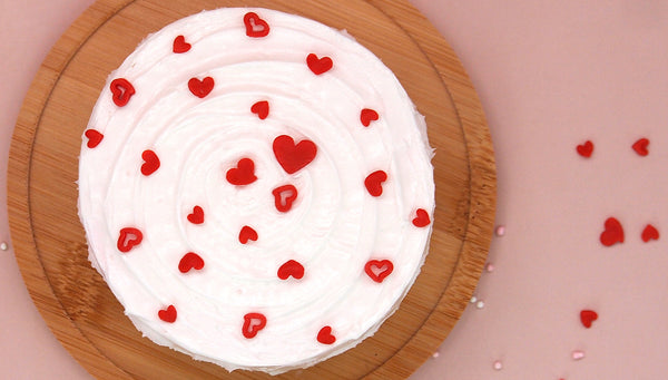 Red Confetti Angel Heart - Soy Free Clean Label Sprinkles Cake Decor