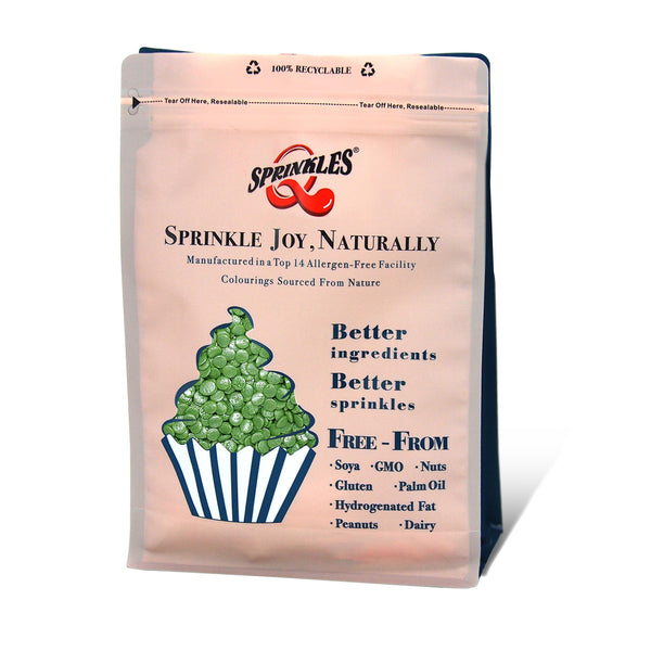 Shimmer Green Confetti Sequins - Nuts Free Sprinkles Cake Decorations