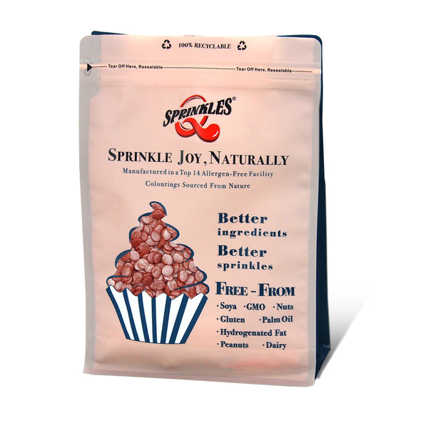 Shimmer Red Confetti 8MM Big Sequins - Kosher Certified Sprinkles