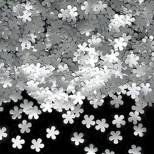 Silver Glitter Flowers - Non GMO Kosher Certified Edible Decoration