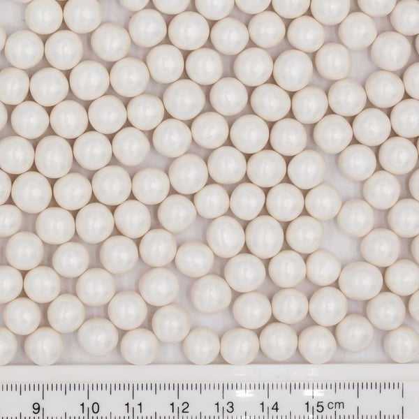 Shimmer White 8mm Pearls - Soya Free Vegan Sprinkles Cake Decoration