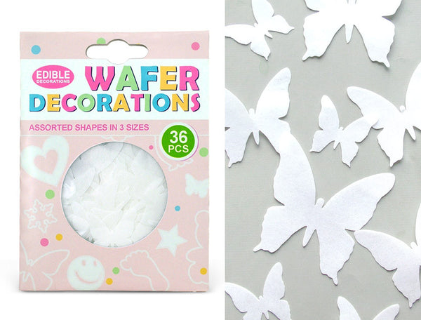Edible Wafer White Butterfly - Nuts Free Clean Lable Cake Decoraiton