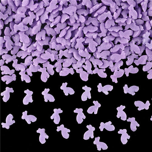 Purple Confetti Rabbit - Nuts Free Kosher Certified Sprinkles For Cake