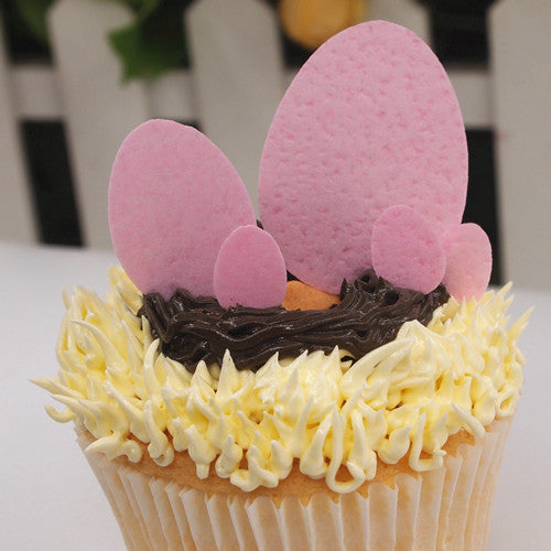 Precut Pink Edible Wafer Egg - Dairy Free Nut Free Cake Decoration