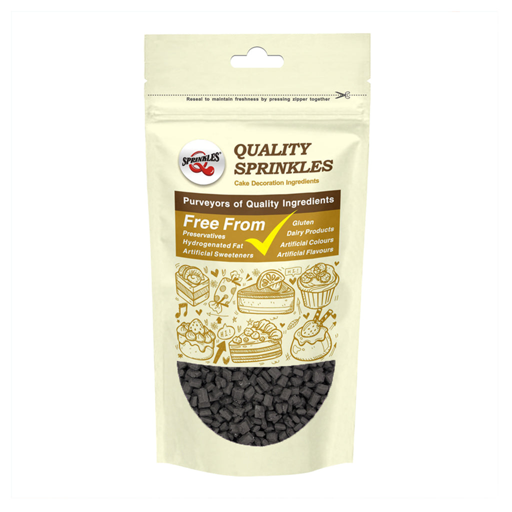 Black Sparkling Sugar - Soy Free Halal Certified Sprinkles Cake Decor