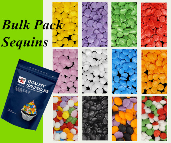 Bulk Pack Confetti Sequins -  Dairy Free Nuts Free Halal Sprinkles