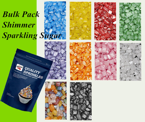 Bulk Pack Shimmer Sparkling Sugar - Nuts Free Clean Label Sprinkles