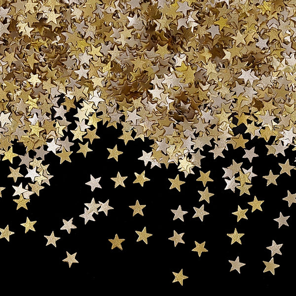 Gold Glitter Stars - Dairy Free Clean Label Vegan Edible Decoration