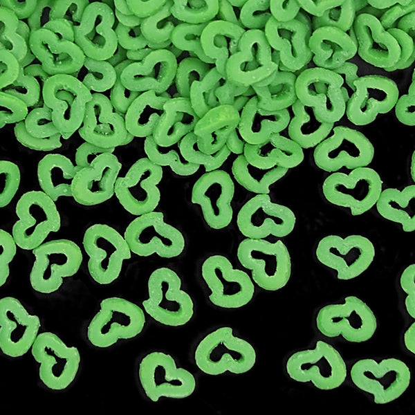 Green Confetti Angel Heart - Nuts Free Kosher Sprinkles For Cakes