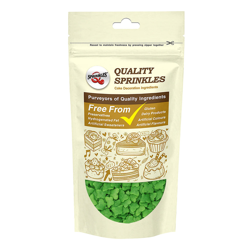 Green Confetti Little Butterfly - Soya Free Sprinkles Cake Decoration