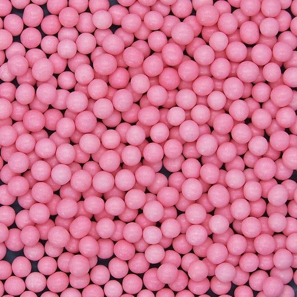 Matt Pink 4mm Pearls - Dairy Free Nut Free Kosher Certified Sprinkles