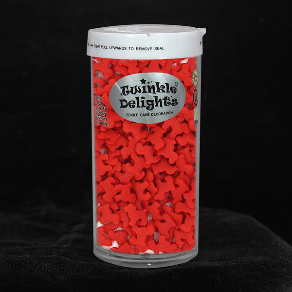 Red Confetti Dog- Vegan Certified Soya Free Sprinkles Cake Decorations