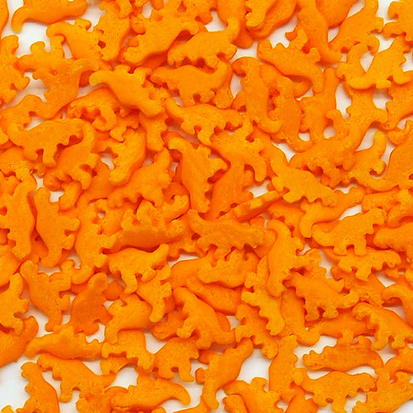 Orange Confetti Dinosaur - Natural Ingredients Sprinkles Cake Décor