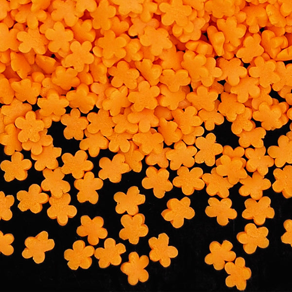Orange Confetti Flower - Dairy Free Soy Free Sprinkles Cake Decoration