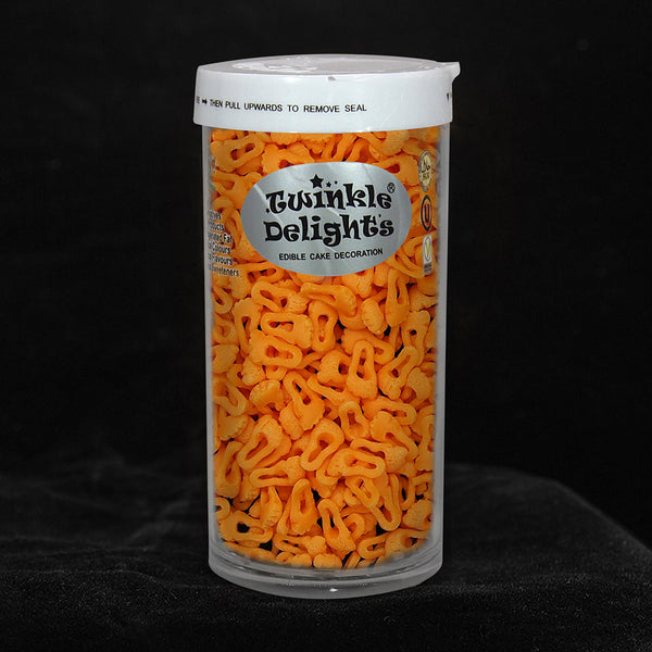Orange Confetti Footprint - No Dairy No Soy Kosher Certified Sprinkles