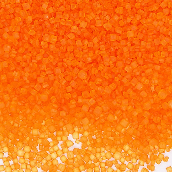 Orange Sugar Crystals - No Dairy No Soya Natural Ingredients Sprinkles