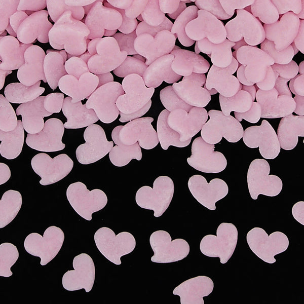 Pink Confetti Big Heart - Kosher Certified Nut Free Sprinkles For Cake