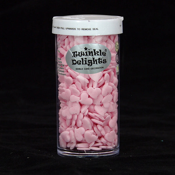 Pink Confetti Big Heart - Kosher Certified Nut Free Sprinkles For Cake