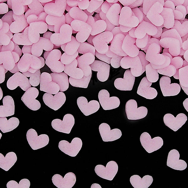 Pink Confetti Heart - Dairy Free Soya Free Clean Lable Halal Sprinkles