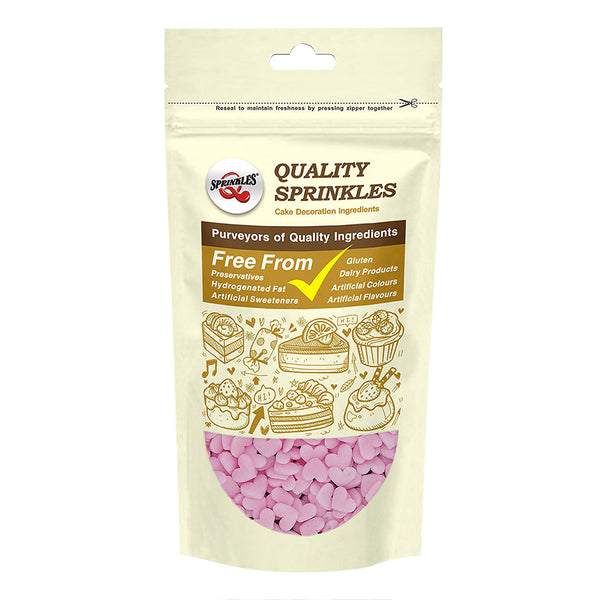 Pink Confetti Heart - Dairy Free Soya Free Clean Lable Halal Sprinkles