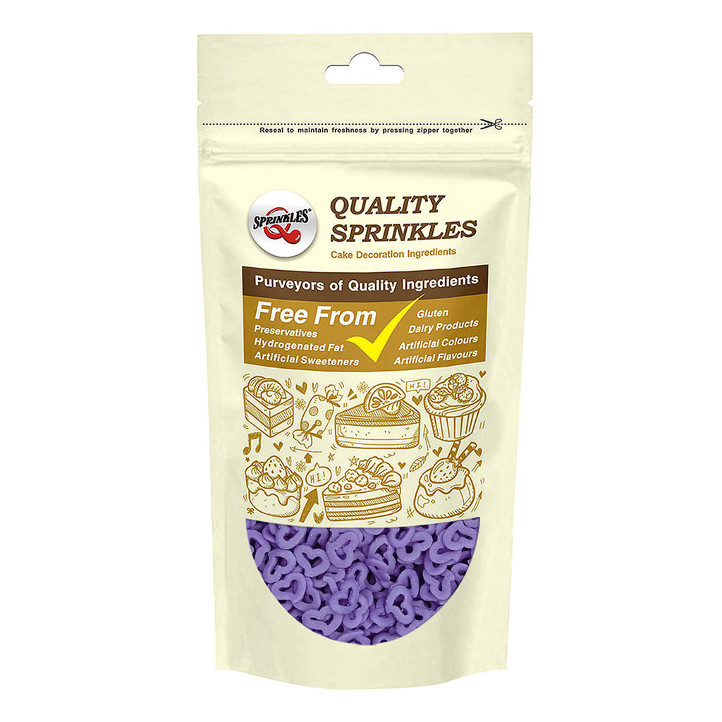 Purple Confetti Angel Heart - Kosher Certified Sprinkles Cake Decor