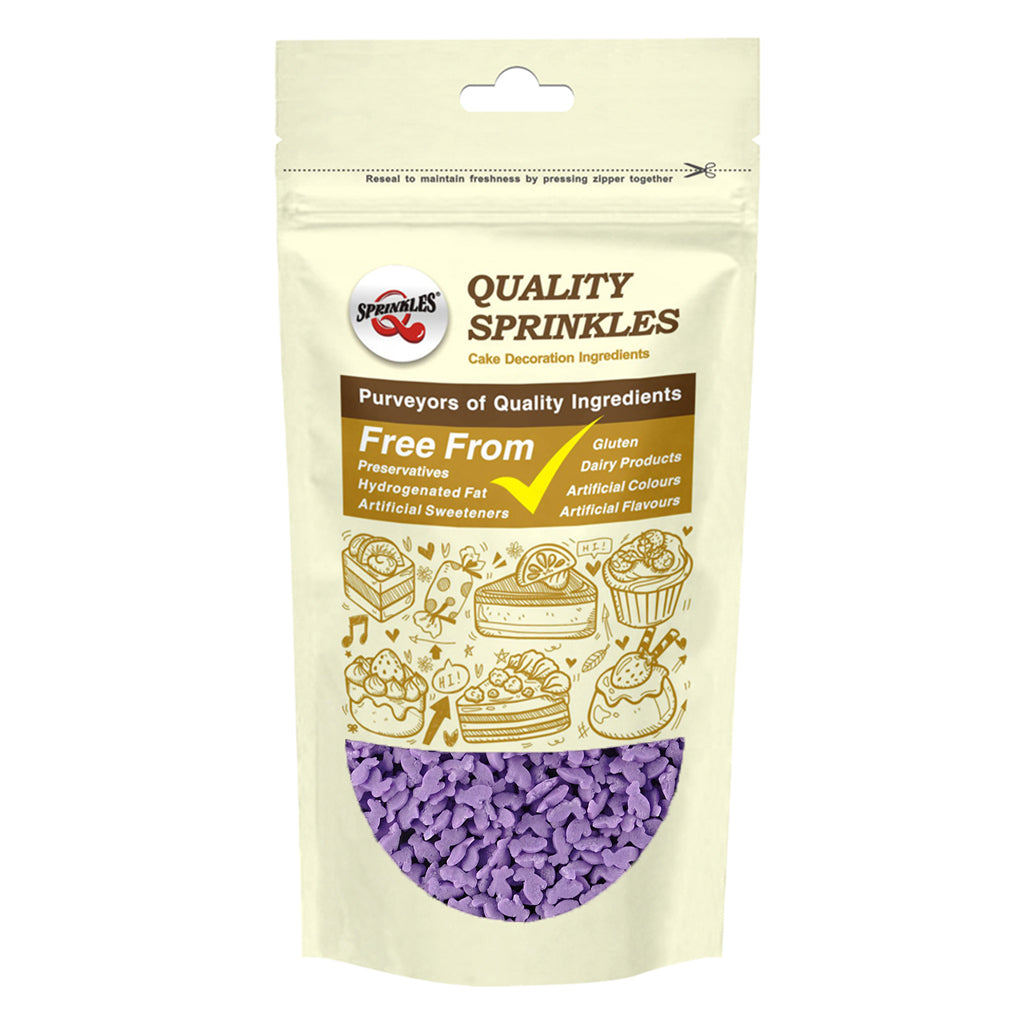 Purple Confetti Rabbit - Nuts Free Kosher Certified Sprinkles For Cake