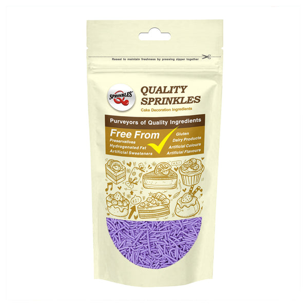 Purple Jimmies - No Gluten No Soya Natural Ingredient Vegan Sprinkles