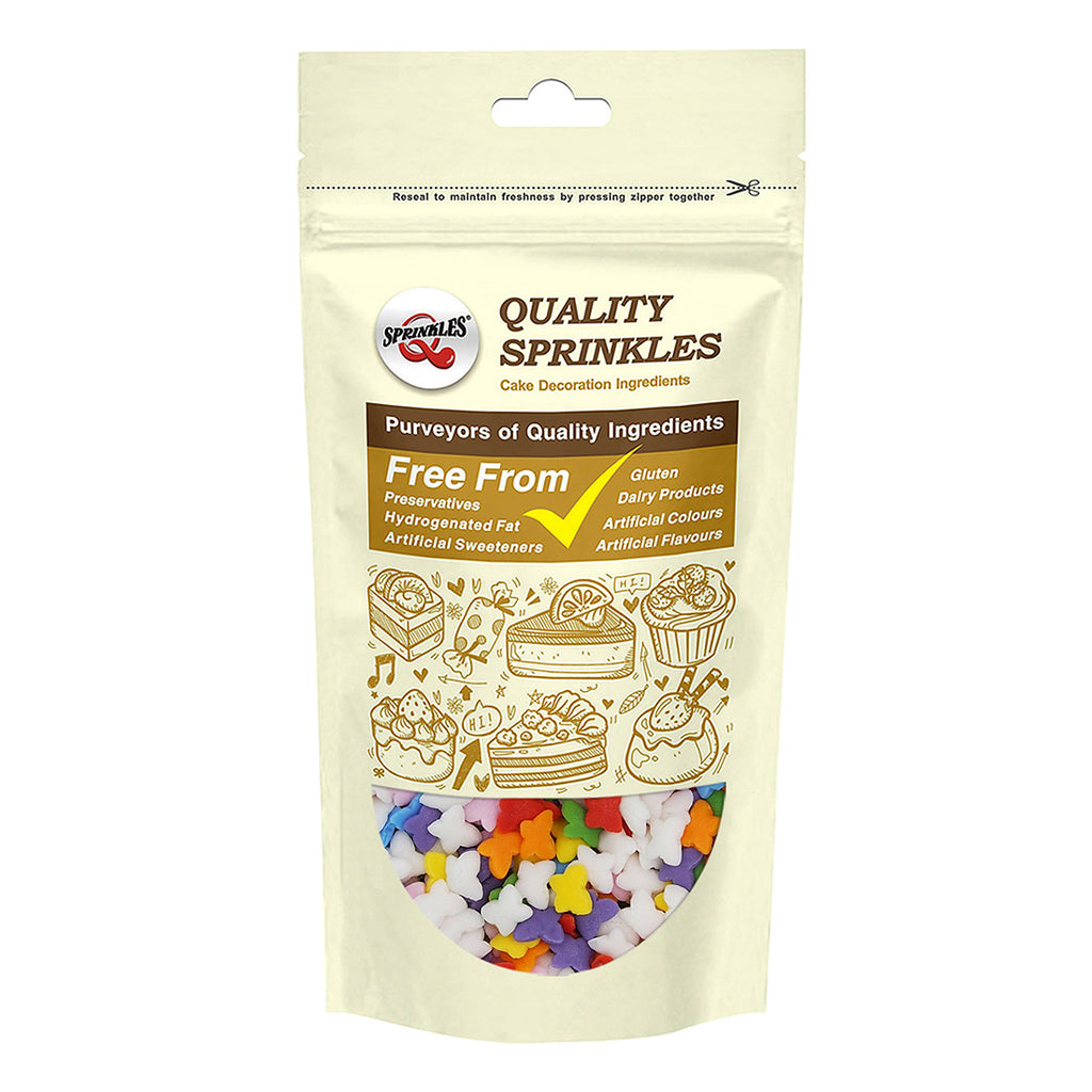 Rainbow Confetti Little Butterfly - Nut Free Halal Certified Sprinkles