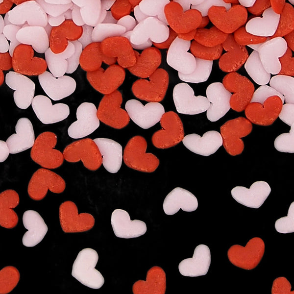 Red Pink Confetti Heart - Soy Free Natural Ingredient Kosher Sprinkles