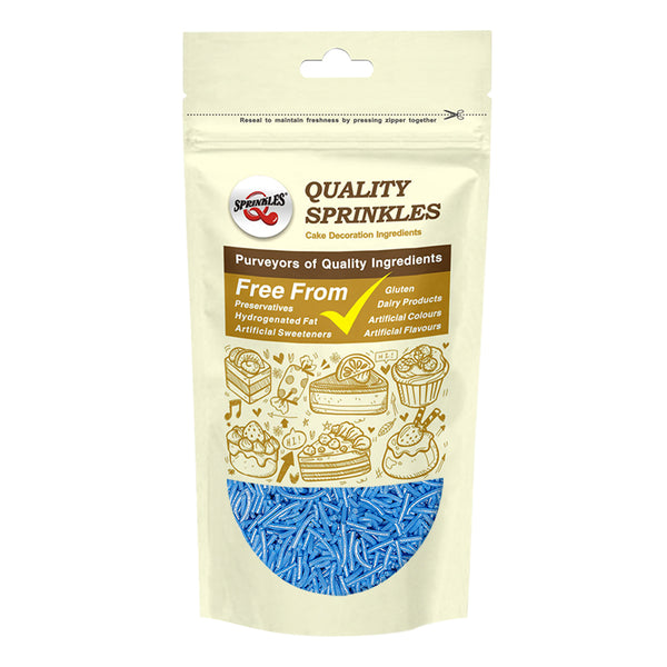 Shimmer Blue Jimmies -Dairy Freee No Nuts Natural Ingredient Sprinkles