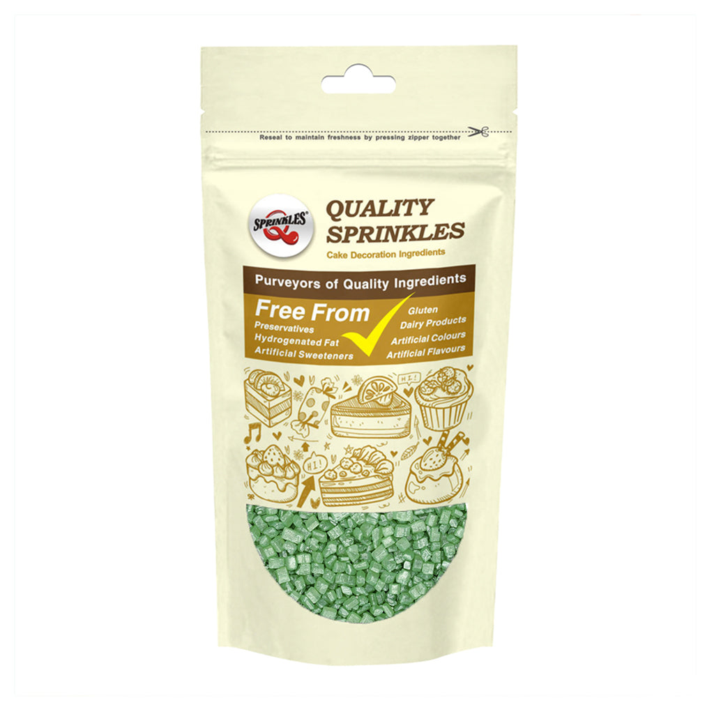Shimmer Green Sparkling Sugar - Dairy Free Nut Free Sprinkles For Cake