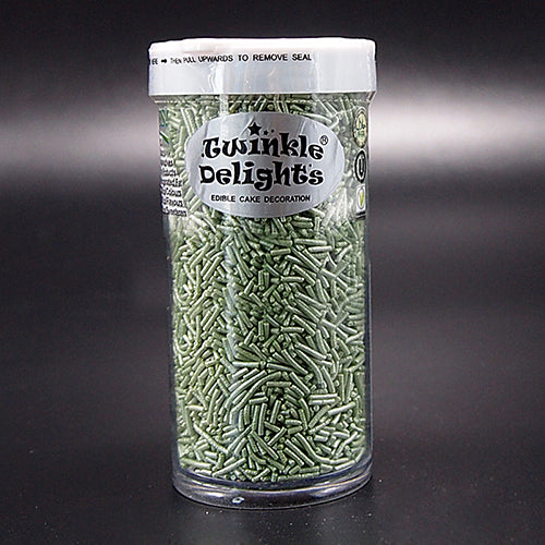 Shimmer Green Jimmies - No Soya Clean Lable Sprinkles Cake Decoration