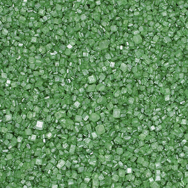 Shimmer Green Sugar Crystals - Nuts Free Vegan Sprinkles For Cakes