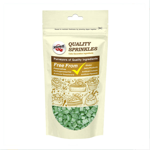 Shimmer Green Sugar Rocs - Nuts Free Kosher Certified Vegan Sprinkles