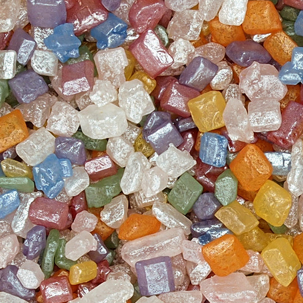 Shimmer Rainbow Sugar Rocs - Dairy Free Natural Ingredients Sprinkles