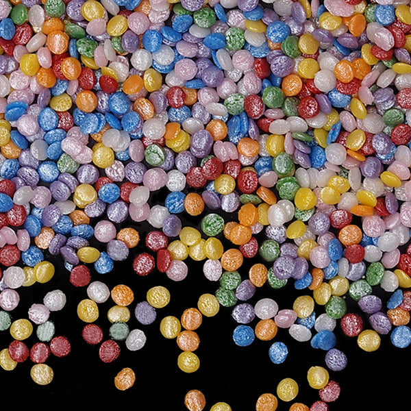 Shimmer Rainbow Confetti Dots - No Gluten Dairy Free Halal Sprinkles