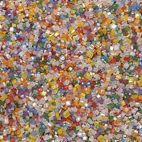 Shimmer Rainbow Sugar Crystals - No Dairy Kosher Certified Sprinkles