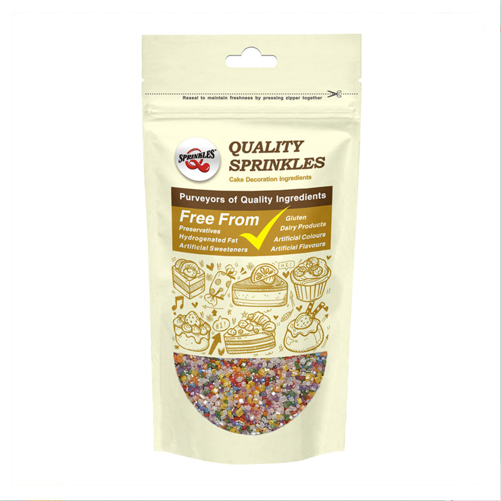 Shimmer Rainbow Sugar Crystals - No Dairy Kosher Certified Sprinkles